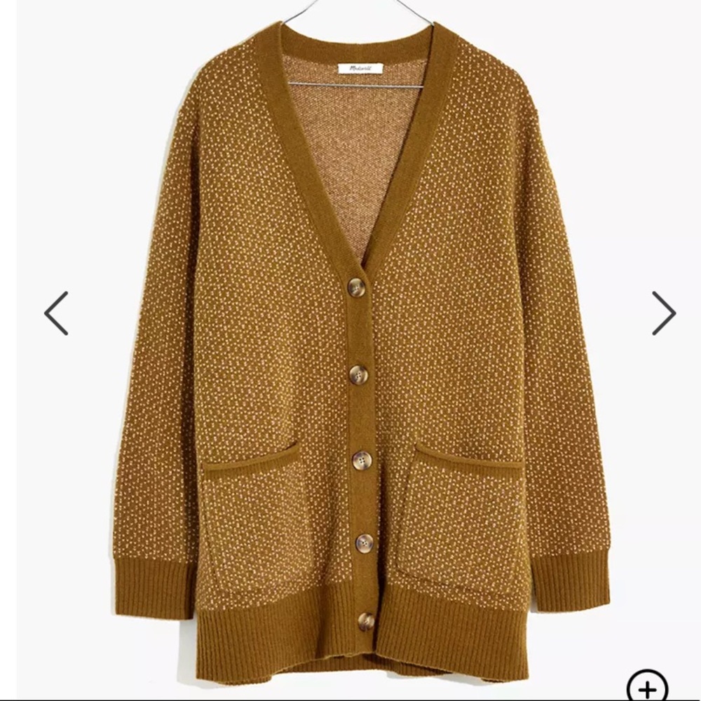 Madewell Bird’s Eye Mansfield Cardigan Sweater - Picture 5 of 6